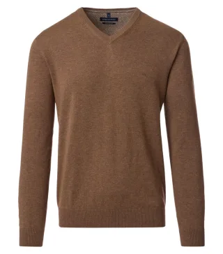 CASAMODA - Pullover mit V-Ausschnitt beige - Gr. - XL