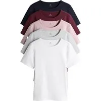 The Set T-Shirt The Set kurzärmelige, körpernahe T-Shirts mit (5-tlg)