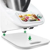 TUWENA Unterstellregal Gleitbrett für Thermomix TM6 TM5 müheloses Verschieben Rollbrett Acryl, Gleiter für Küchenmaschine – Müheloses Verschieben & Schutz für Geräte
