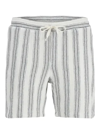 JACK&JONES - JPSTJAIDEN COBA STRIPE JOG SHORTS REG LN Cloud Dancer - Gr. - M
