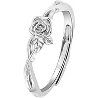 The Beauty House Fingerring silberfarbiger Ring mit Rose