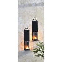 Gravidus Wandkerzenhalter 2er Set Wandkerzenhalter Kerzenhalter Teelichthalter Windlicht Deko