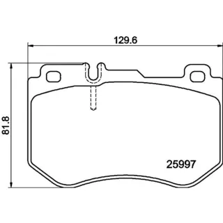 Hella Bremsbel?ge vorne Mercedes C-Klasse W205