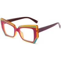 PACIEA Brille Damen Damen Herren Mehrfarbig Blaulichtfilter Oversized Anti-Müdigkeit