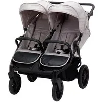 Fillikid Zwillingsbuggy Duette, grau, auch als Geschwisterwagen verwendbar, nur 75 cm breit