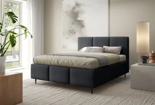 Polsterbett Schlafzimmerbett MIAMI Komplettset 160x200cm in Stoff Coral Anthr...