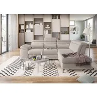 sit&more Ecksofa Cabrio L-Form, B: 274 cm, mit Sitztiefen-, Arm- & Kopfteilverstellung, 3 Nierenkissen, Federkern, optional Bettfunktion und Stauraum