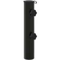vidaXL Schirmhalter Parasol Fußrohr 0.6 kg Schwarz Eisen for 40-50 mm Pole, 1 tlg.