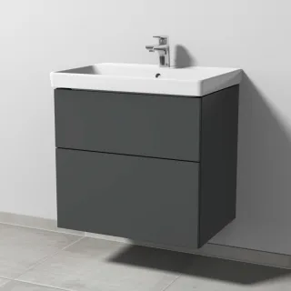 Sanipa 3way Waschtischunterbau zu Villeroy & Boch Avento Waschtisch mit 2 Auszügen, Anthrazit-Matt SM62222