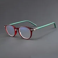 PACIEA Brille Ohne Sehstärke Damen Rundrahmen Anti Blaulicht Anti-Müdigkeit