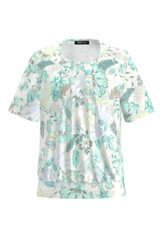 FRANK WALDER - Blusenshirt NOS aus Ecovero Viskose fresh/mint/ecru - Gr. - 48