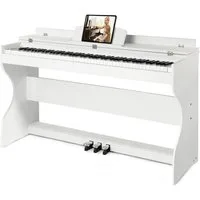 MUSTAR Digitalpiano E-Piano mit 88 Tasten, Ständer, 3 Pedalen, 2 Kopfhöreranschlüssen (1-St), für Anfänger, LCD-Bildschirm,2x20W Lautsprecher, USB/MIDI