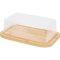 Koopman Butterdose Aufbewahrung Butterglocke Bambus Kühlschrank Box Deckel 250 Gr., Bambus, (Stück, 1-tlg., 1 Dose), Für 250g Butter, Butterbox, Deckel, Butterglocke, Butterbehälter