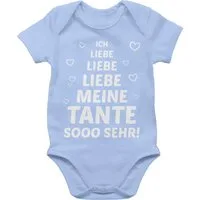 Shirtracer Shirtbody Ich liebe meine Tante so sehr Sprüche Baby