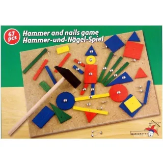 Hammer und Nagel Spiel Holz Hammerspiel BE-89165