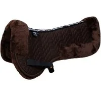 Engel Reitsport Sattelpad Sattelkissen Sattelpad SAKIS2 Lammfell & Baumwollsteppstoff Fellkranz