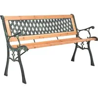 vidaXL Gartenbank Gartenbank 116 cm Gusseisen und Massivholz Tanne (1-St)
