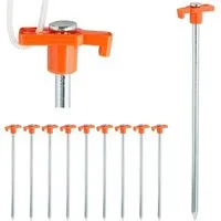 relaxdays Zelthering Felsbodenhering 10er Set, (10-St), orange