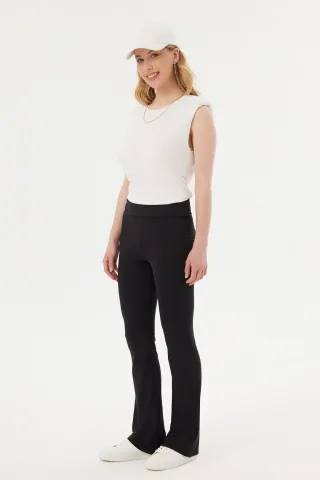Rundhals Rohkante Ärmelloses Tanktop