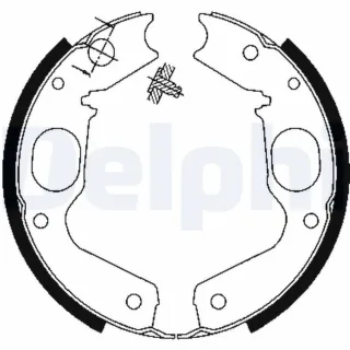 Delphi Bremsbacken hinten Mitsubishi Delica Galloper L400 Pajero