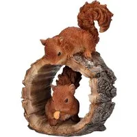Figuren Shop GmbH Tierfigur Gartenfigur - Spielende Eichhörnchen - HotAnt - Tierfigur Dekofigur