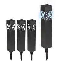 relaxdays LED Solarleuchte Solarlampen Set, 4er Pack