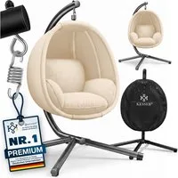 KESSER Hängesessel, Luxe Hängesessel mit Gestell weicher Sitzkissen