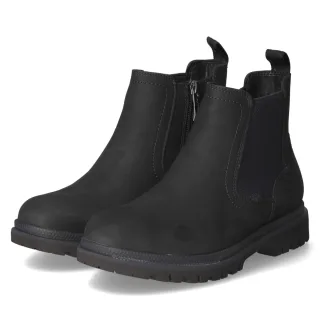 Tamaris Chelsea Boots - Gr. 36 - Blau - Leder & Textil