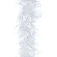 partydeco Kostüm, Federboa - Karneval Kostüm Zubehör 180cm weiß