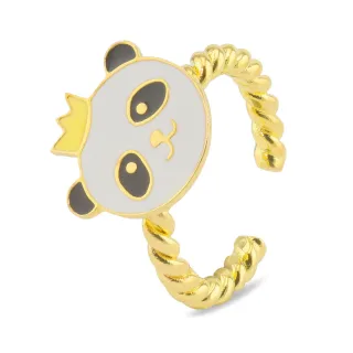 Panda Ring vergoldet