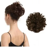 LuxusKollektion Echthaar-Extension Echthaar Haardutt Schwarz Braun Extensions für Damen Mädchen Bun