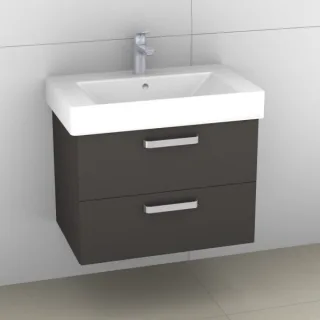 Artiqua 412 Waschtischunterschrank für Strada K0787 Stahlgrau, 412-WU2L-I17-7142-88 412-WU2L-I17-7142-88