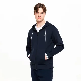 Boss - Hoodie mit durchgehendem Reißverschluss für Herren, Sport, Stretch (Dunkelblau)
