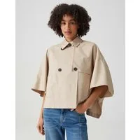 OPUS Cape Oversized Trenchjacke im Cape Schnitt Schulterkoller