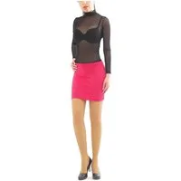 YESET Midirock Minirock Bleistiftrock Mini Rock Stretch Business Freizeit pink L-XL figurbetont