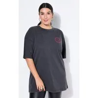 Studio Untold T-Shirt T-Shirt Glitzersteinchen auf dem Rücken Acid Wash