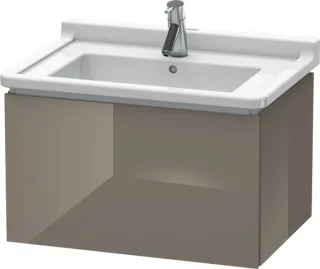 Duravit L-Cube Waschtischunterbau wandhängend Flanell Grau Hochglanz 670x469x408 mm - LC616408989 LC616408989