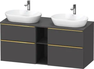 Duravit D-Neo Konsolenwaschtischunterbau wandhängend Graphit Matt 1400x550x664 mm - DE4970B34490000 DE4970B34490000