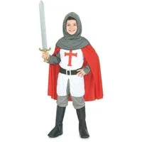 JADEO Kostüm Mittelalterliches Kreuzritter Kinderkostüm weiss-rot-grau