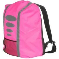 EAZY CASE Rucksack-Regenschutz Reflektor-Überzug Schutzhülle Uni, Reflektierender Regenüberzug für Rucksäcke wasserabweisend Neon Pink