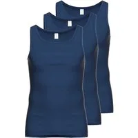 Ammann Unterhemd 3er Pack Jeans Feinripp (Spar-Set, 3-St) Unterhemd / Tanktop - Baumwolle - Im sportlich-klassischem Schnitt