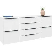 borchardt Möbel Sideboard Tom, Breite 166 cm, verstellbare Einlegeböden, lackierte Alu-Profilgriffe