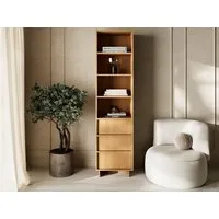 GrainGold Standregal Azumi, Set, Bücherregal, Breite 50 cm, mit Push-to-open, mit Schubladen