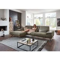 Die PlanBar Ecksofa PN-EM18063 L-Form, B: 322 cm, wahlweise mit echt bezogenem Rücken und Sitztiefenverstellung