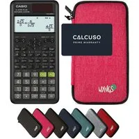 CASIO Taschenrechner fx-87DE Plus 2nd edition Classwiz inkl. WYNGS Schutztasche Pink
