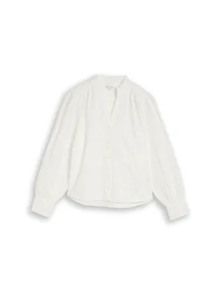 Tom Tailor - Loose Fit Bluse mit Stickerei white - Gr. - 38