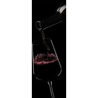 artissimo Glasbild Bild aus Glas 30x80 cm / Bild Küche Hochformat schmal, Küchenbild: Weinglas Schwarz modern