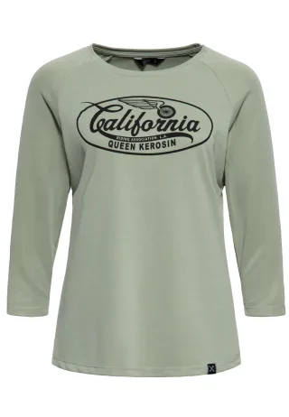 Queen Kerosin Damen Langarmshirt California grün