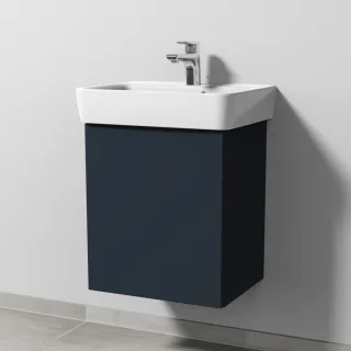 Sanipa 3way Waschtischunterbau zu Geberit Renova Plan Waschtisch mit 1 Tür, Marine-Matt SP8721R
