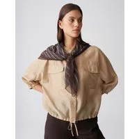 OPUS Halstuch Alinie scarf aus leichter Webware mit Crepe Optik, Ideal für entspannte Casual Looks im Alltag